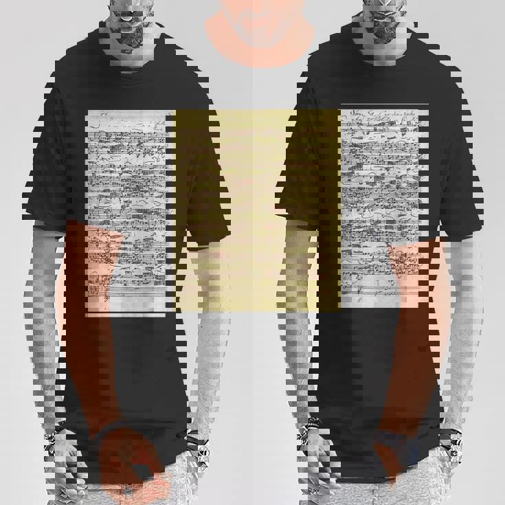 セバスティアン・バッハ ソナタ 楽譜 古典作曲家クラス Tシャツ 面白い贈り物