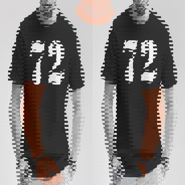 セブンティツー ナンバー 72 ナンバー Tシャツ 面白い贈り物