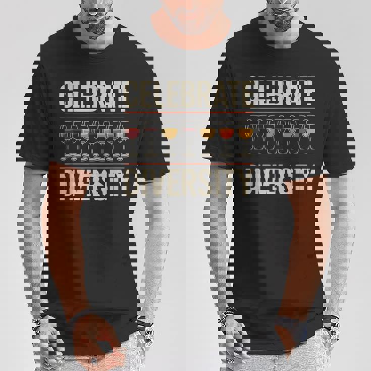 セレブレート・ダイバーシティ・ソムリエ Tシャツ 面白い贈り物