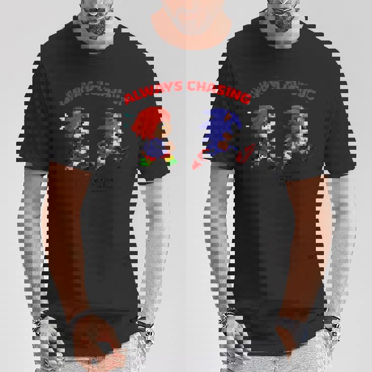 ソニック×れじぇくん Always Chasing L Tシャツ 面白い贈り物