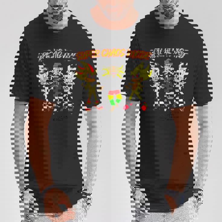 ソニック×れじぇくんuper Chaos Mode L Tシャツ 面白い贈り物