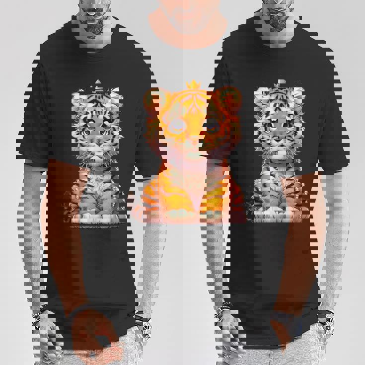 タイガーカブ×可愛いベイビータイガー Tシャツ 面白い贈り物