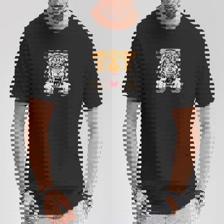 タイガーポケット タイガーインポケットタイガー のぞき見トラ カミングアウト Tシャツ 面白い贈り物