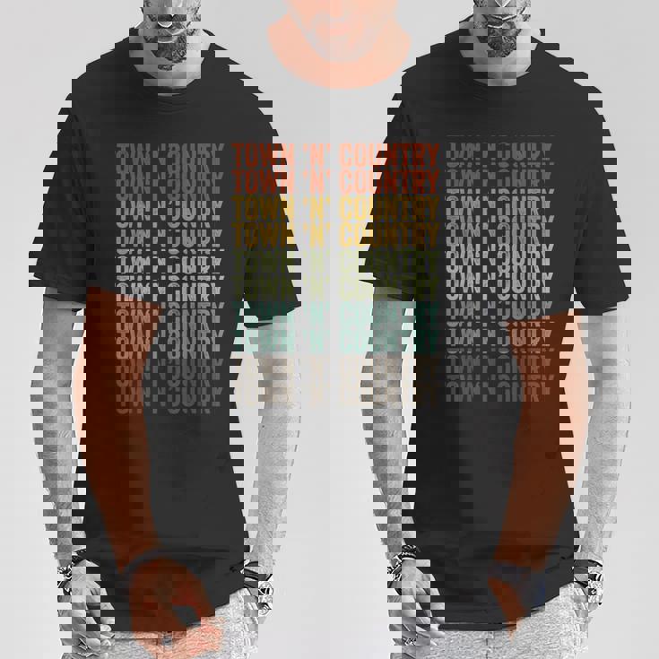 タウンアンドカントリーシティレトロ Tシャツ 面白い贈り物