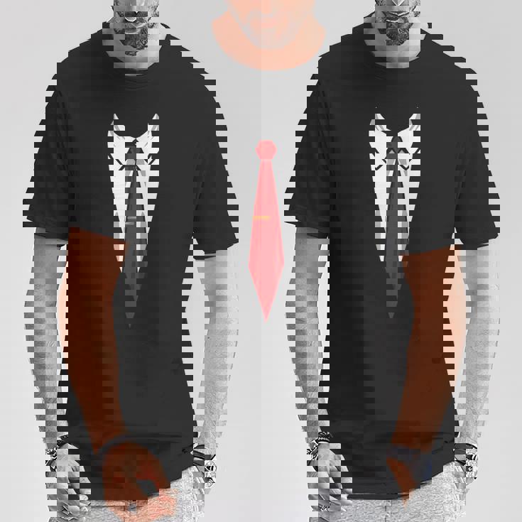 タキシード メンズ レディース キッズ プリント スーツ & ネクタイ おもしろコスチューム Tシャツ 面白い贈り物