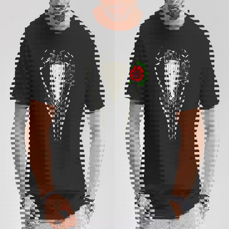 タキシード蝶ネクタイ、面白い紳士用タキシード。 Tシャツ 面白い贈り物