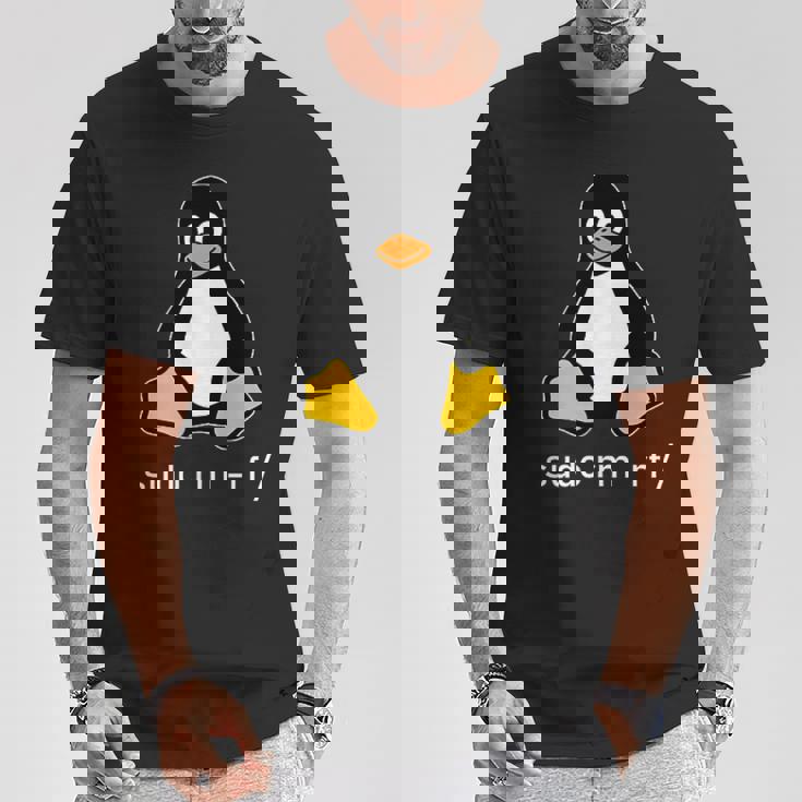 タックスlinuxペンギン-Sudorm-Rfコンピューターサイエンスコンピューター Tux Linux Tシャツ 面白い贈り物