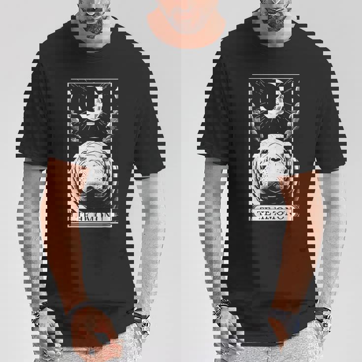 タロットカード ヴィンテージ 三日月 マナティー 海 動物 恋人 Tシャツ 面白い贈り物
