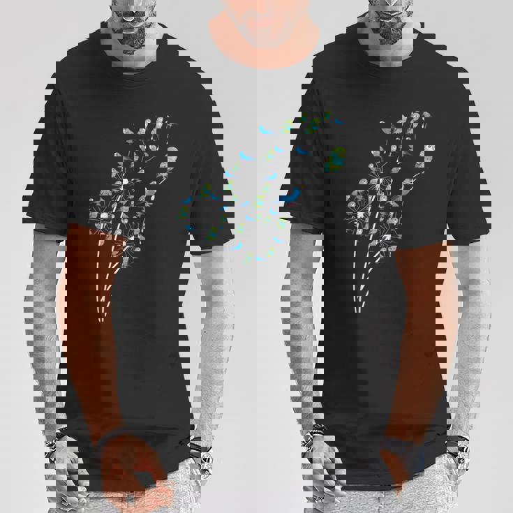 タンポポ セキセイインコの花、花セキセイインコの木 Tシャツ 面白い贈り物