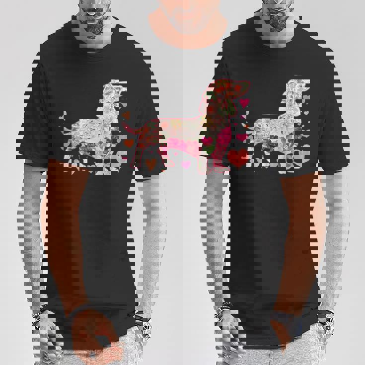 ダックスフントの解体新書 ミニチュアダックス 犬の飼い主 ダックス飼い おもしろ 愛犬家 犬 ダックスフント Tシャツ 面白い贈り物