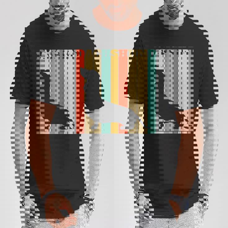 ダックスフンドのギフトレトロなスタイル Tシャツ 面白い贈り物