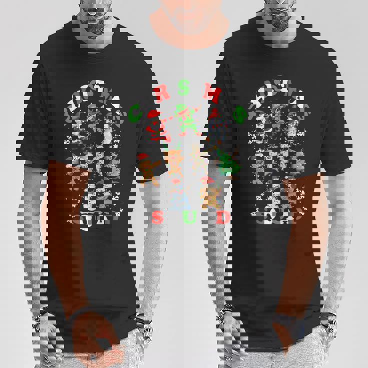 ダビングクリスマスブリークリスマスセーターサンタダブスクワッドキッズボーイ Tシャツ 面白い贈り物