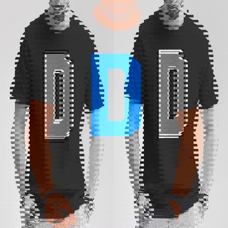 ダブリン郡 スカイブルー ネイビー アルファベット D ゲール語 フットボール ハーリング Tシャツ 面白い贈り物