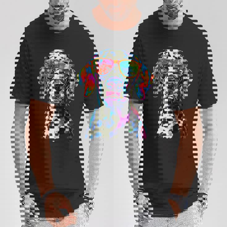 ダルメシアンとサングラスの犬 ダルメシアンが大好きです Tシャツ 面白い贈り物