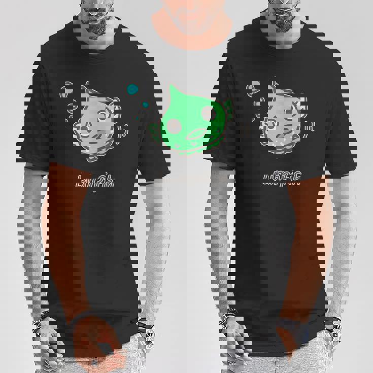 ダンゴウオ 緑ver 魚 かわいい おもしろ ネタ 海 魚好き プレセント Tシャツ 面白い贈り物