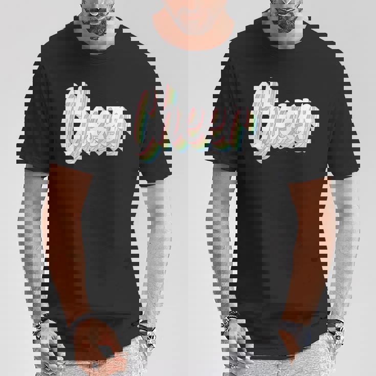 チアレトロチアリーダーチアリーディングチームギフト Tシャツ 面白い贈り物