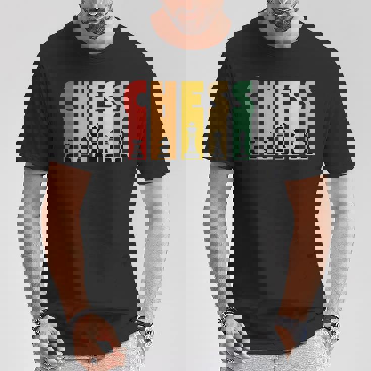 チェス レトロデザイン 戦略思考スポーツギフト Tシャツ 面白い贈り物