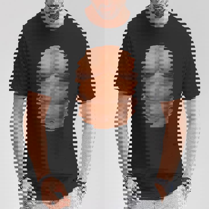 チェスト 6パック 筋肉 ボディービルダー 腹筋 ジム 面白いプレゼント Tシャツ 面白い贈り物