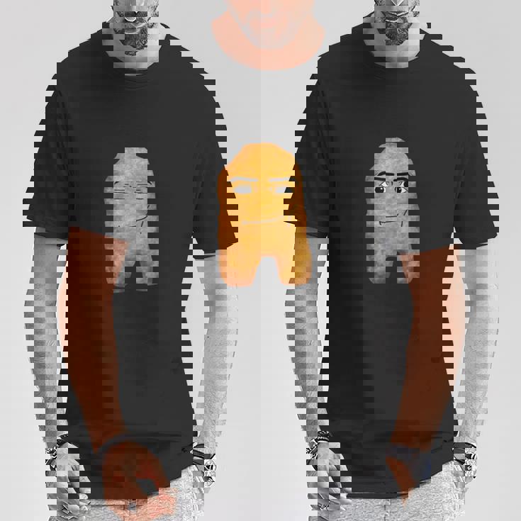 チキンナゲットマンフェイスカウボーイミーム Tシャツ 面白い贈り物