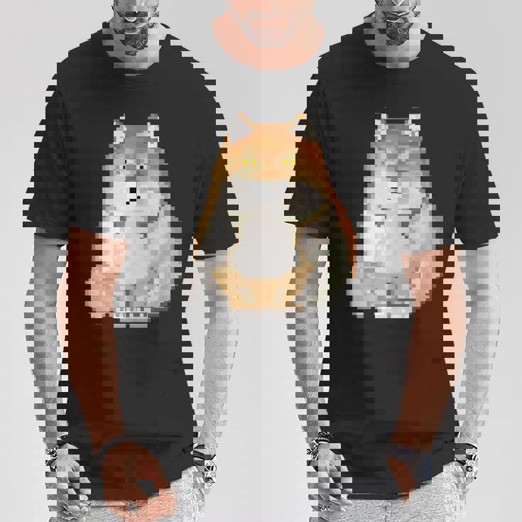 チベットスナギツネ ドット絵 ピクセルアート 虚無 ゲーム レトロゲーム ミーム Tシャツ 面白い贈り物