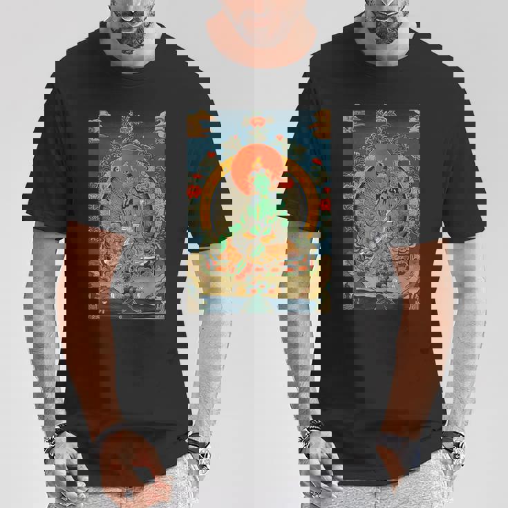 チベットタンカ サムサラ 曼荼羅 生命の輪 仏教 Tシャツ 面白い贈り物