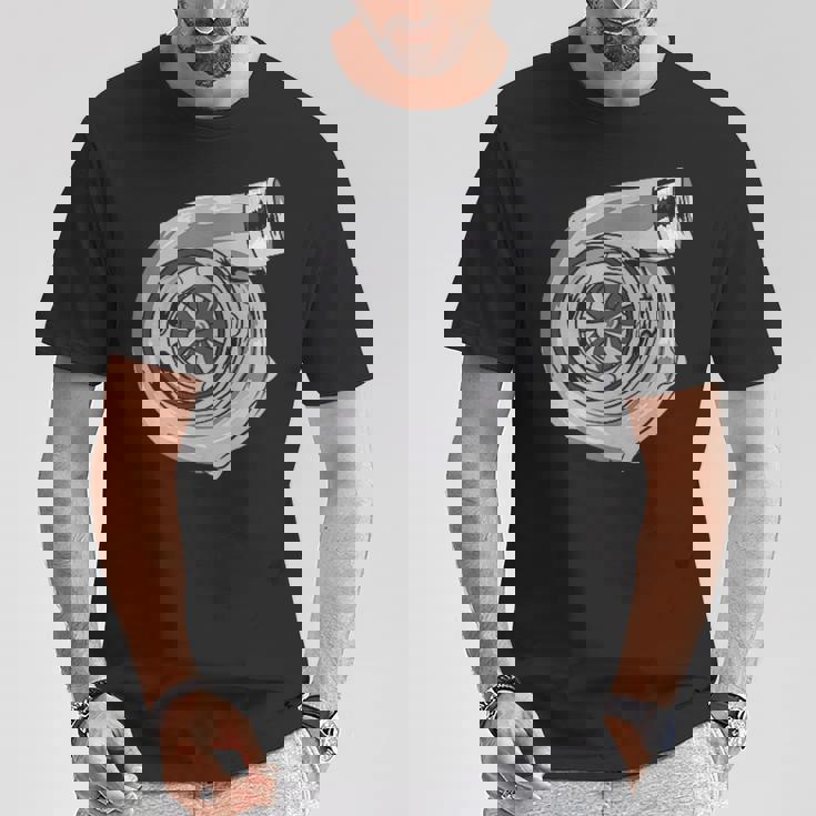 チューニング ターボチャージャー モータースポーツ 車好き 車 ターボ エンジン Tシャツ 面白い贈り物