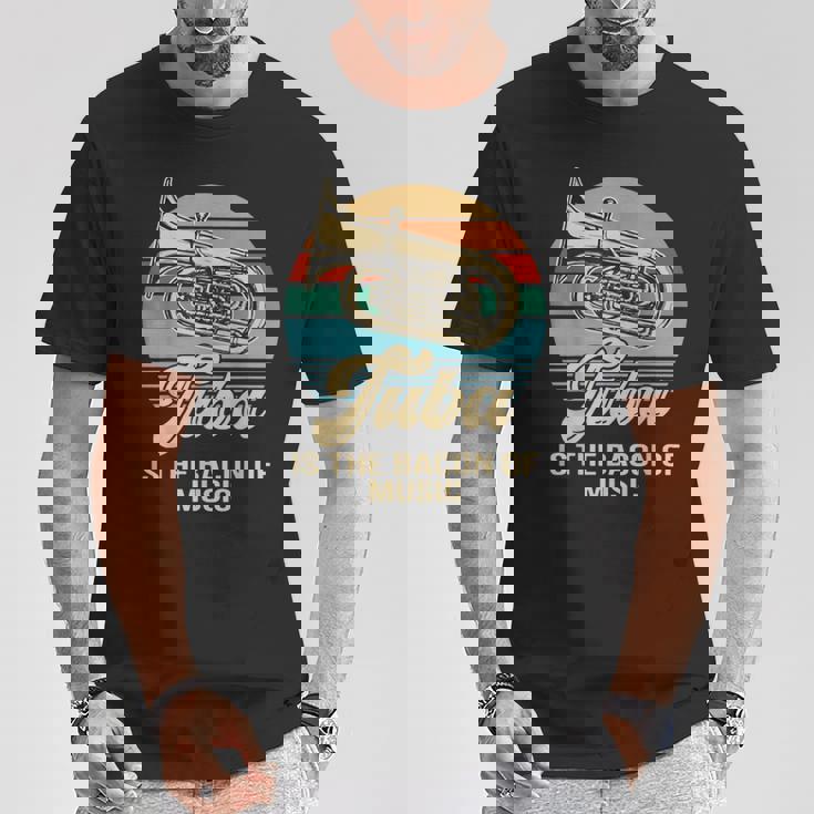 チューバは音楽の頂点チューバヴィンテージ Tシャツ 面白い贈り物