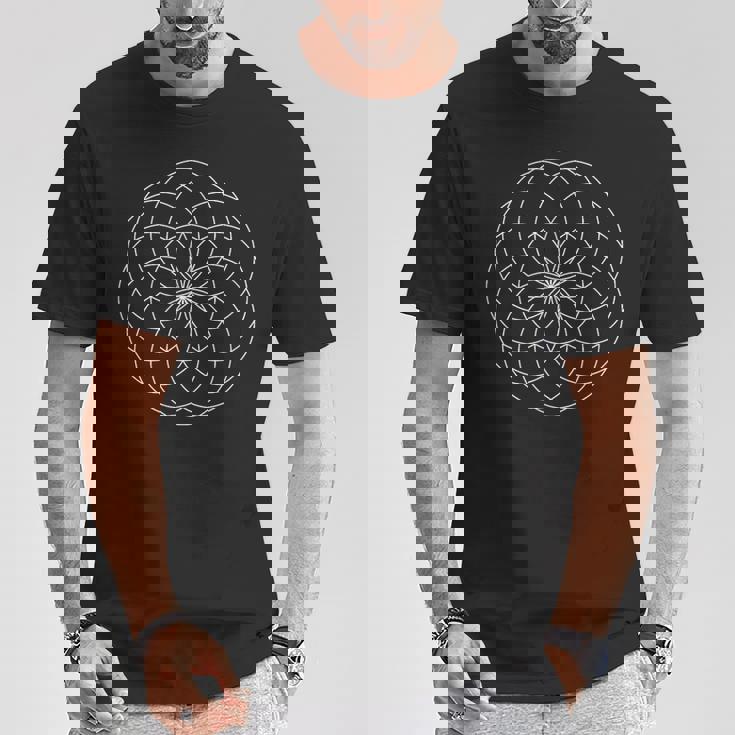 チューブトーラス 生命の花 神聖な幾何学模様 模様 形 Tシャツ 面白い贈り物