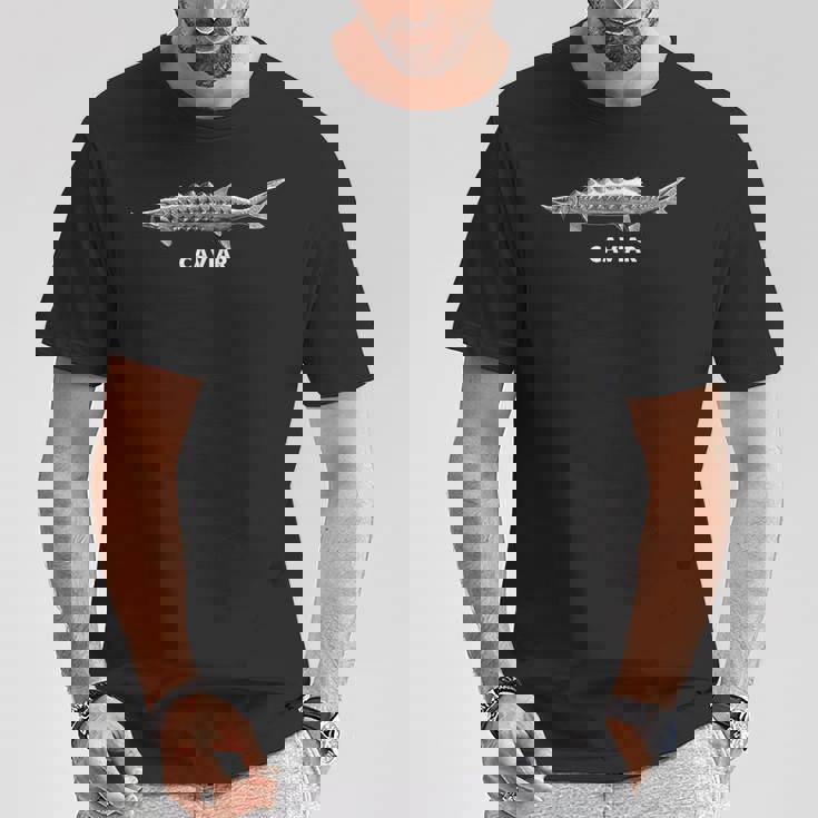 チョウザメの魚のキャビア Tシャツ 面白い贈り物