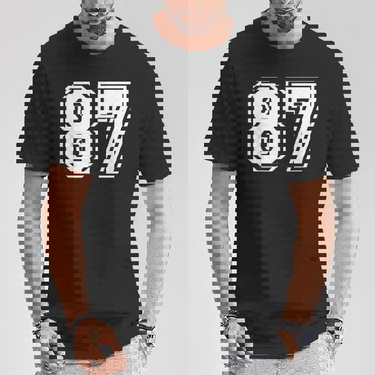 チームジャージーナンバー87 スポーツギフト Tシャツ 面白い贈り物