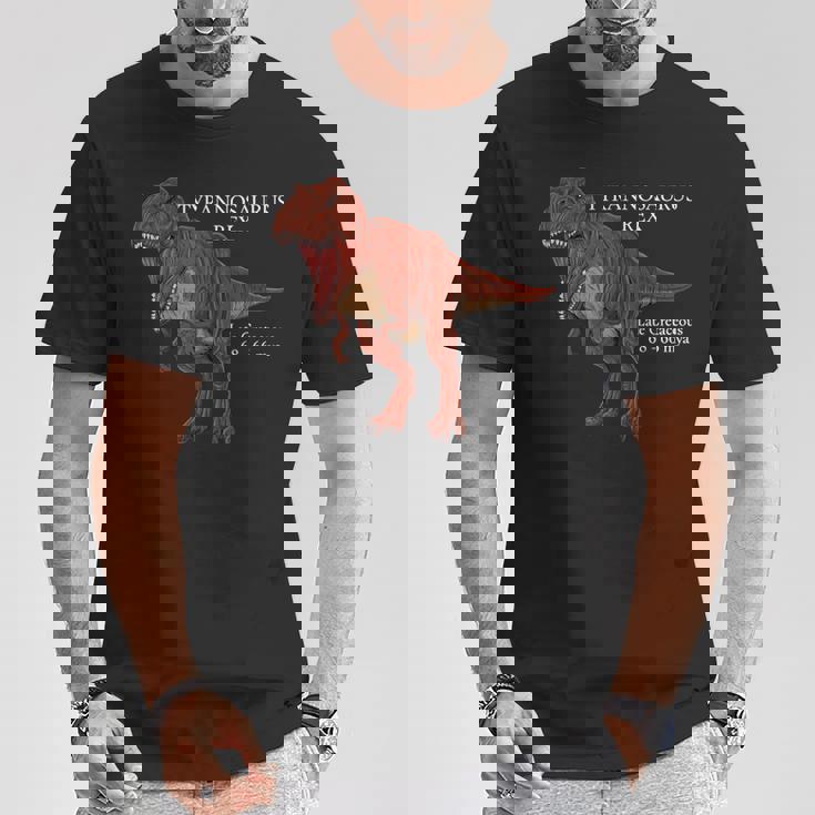 ティラノサウルス・レックスのリアルなデッサン Tシャツ 面白い贈り物