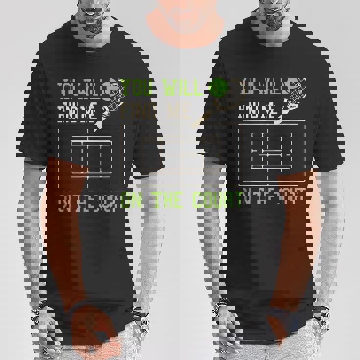 テニスコート テニスプレーヤー おもしろ名言集 Tシャツ 面白い贈り物