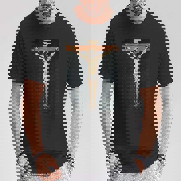 ディエゴベラスケス-＃2十字架につけられたイエスキリスト Tシャツ 面白い贈り物