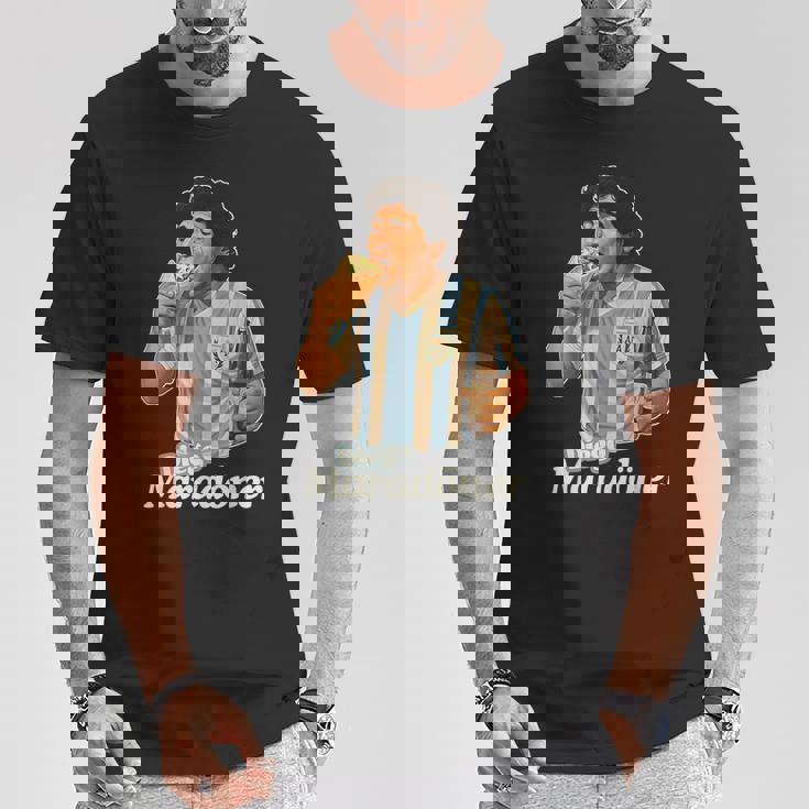 ディエゴ・マラドーナー X デリシャス ドニ ミーム ドナー ケバブ好き Tシャツ 面白い贈り物