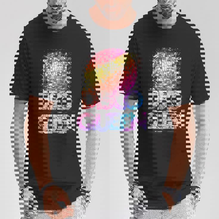 ディスコクイーン-70年代のディスコをテーマにしたヴィンテージ70年代のコスチューム Tシャツ 面白い贈り物