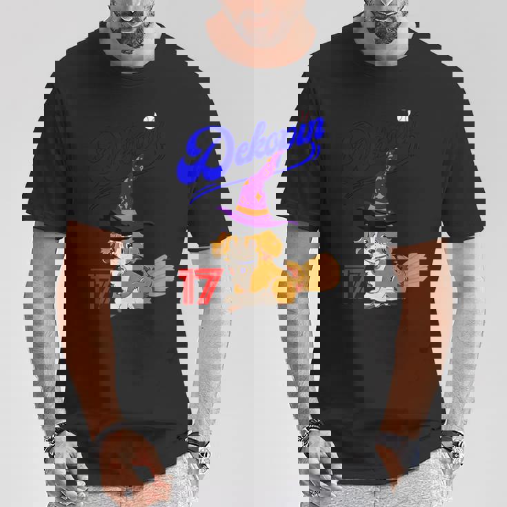 デコピン、デコイ、犬シャツ、No17、愛犬、コーイケルホンディエ、野球観戦、Dekopin Decoy ハロウィン Tシャツ 面白い贈り物