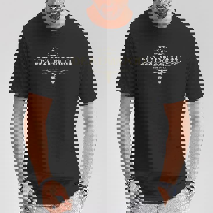 デッドウッド サウスダコタ 1876、ヴィンテージで流行に左右されない記念品。 Tシャツ 面白い贈り物