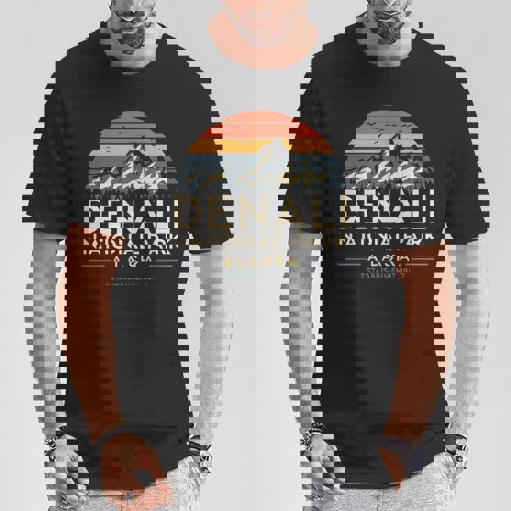 デナリ国立公園 アラスカ ハイキング キャンプ 山 お土産 Tシャツ 面白い贈り物