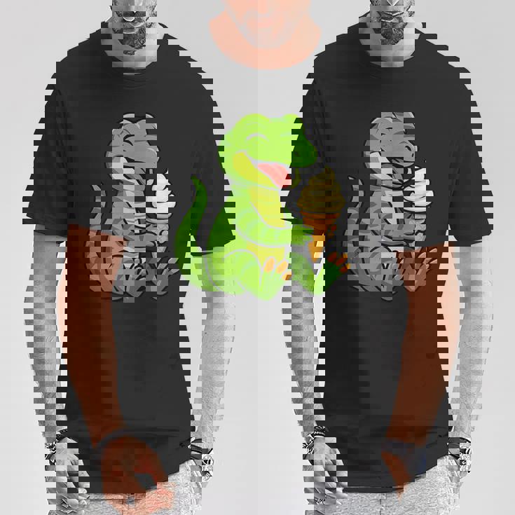 トカゲ アイスクリーム 動物園 動物好き カワイイ 男の子 女の子 キッズ Tシャツ 面白い贈り物