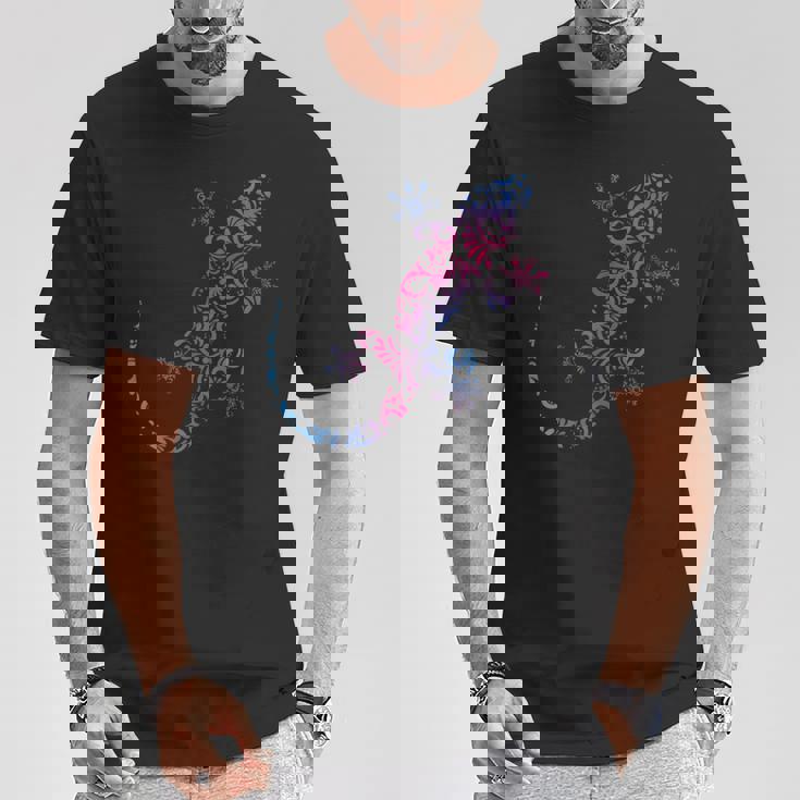 トカゲ爬虫類 マオリ柄 カメレオンヤモリ Tシャツ 面白い贈り物