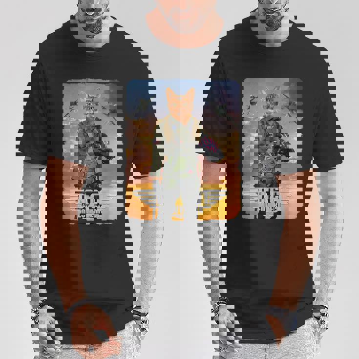 トップ 猫 マーベリック パロディ アクション 映画 叙事詩 レトロ Tシャツ 面白い贈り物