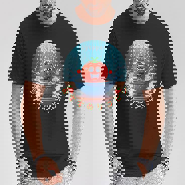 トマト 赤いトマト ピコピン おすすめリコピン おもしろトマト かわいいトマト Tシャツ 面白い贈り物