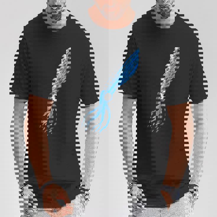 トライバル イカ 海の動物 Tシャツ 面白い贈り物