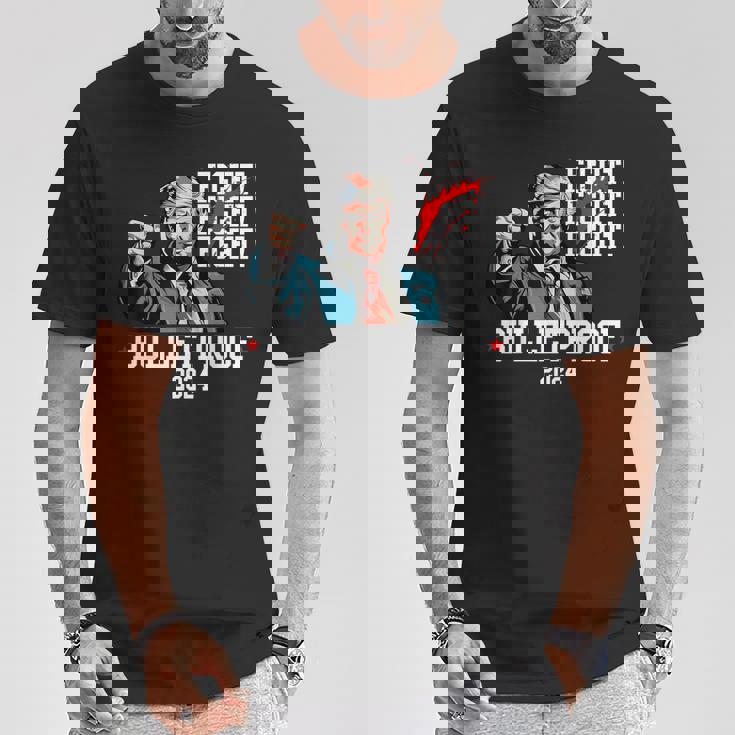 トランプ 防弾 ファイト ファイト ファイト Tシャツ 面白い贈り物