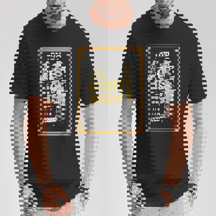 トランプミームコイン、トランプクリプトミーム、ファイトファイトトランプ。 Tシャツ 面白い贈り物