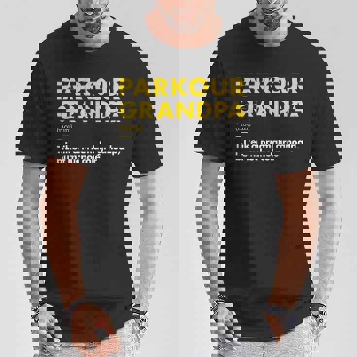 トレーサー・グランパ・デフィニション・パルクール Tシャツ 面白い贈り物