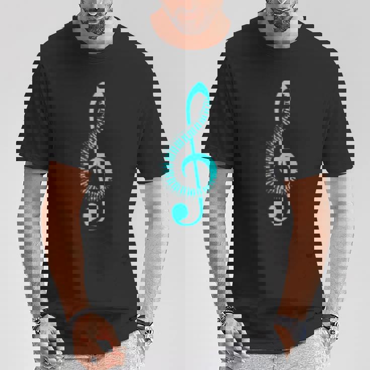 ト音記号の音符ピアノの象徴性ト音記号記号 Tシャツ 面白い贈り物