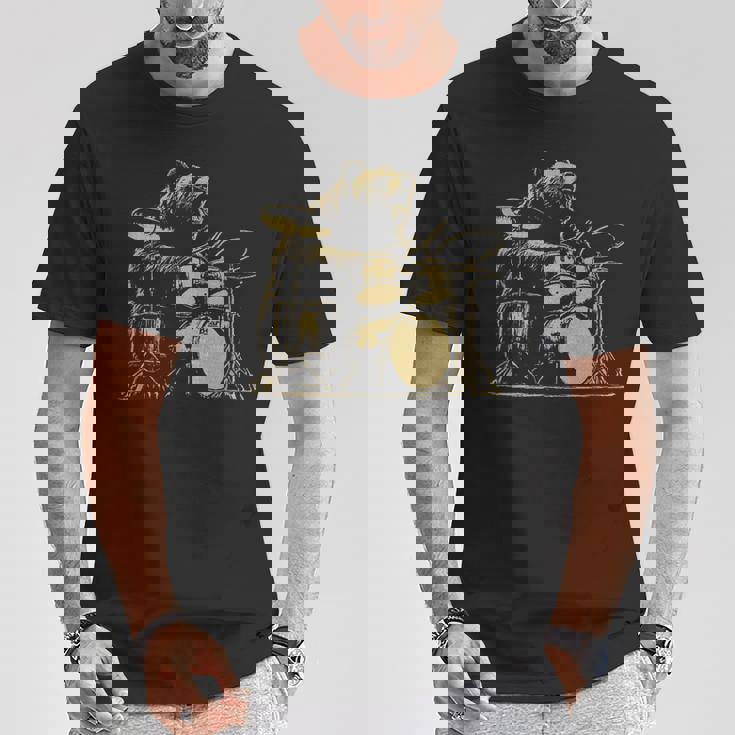 ドラマー ドラム クマ ドラムを演奏するミュージシャン Tシャツ 面白い贈り物