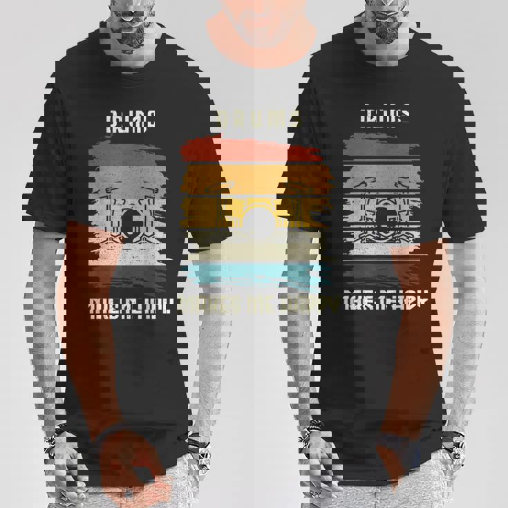ドラマーtシャツ ドラマー ヴィンテージギフト Tシャツ 面白い贈り物
