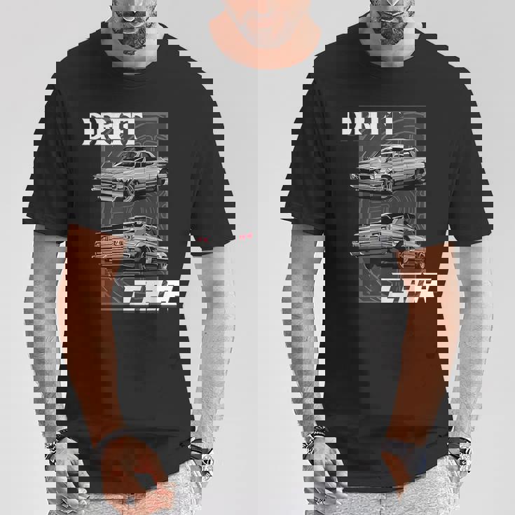 ドリフトカー ジャパニーズクラシックチューニングカー Tシャツ 面白い贈り物